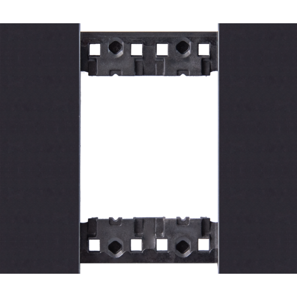 Декоративная рамка 2 модуля,  черное матовое стекло