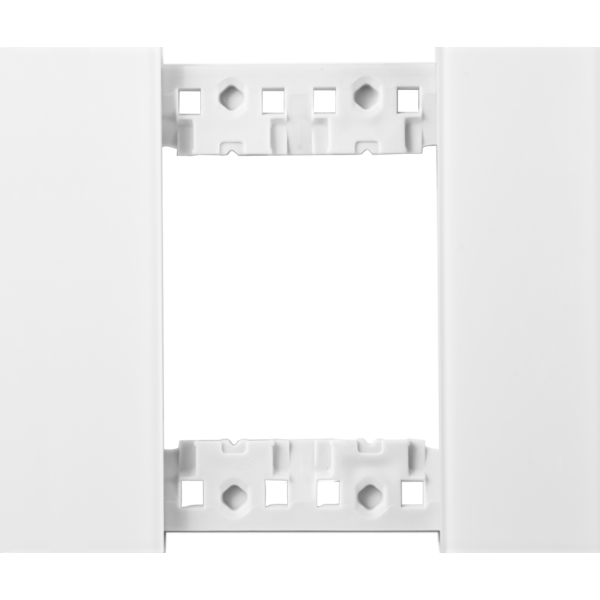 Декоративная рамка 2 модуля,  белое матовое стекло