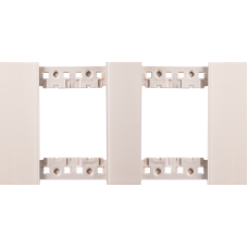 Декоративная рамка 2+2 модуля,  стекло матовое кашемир