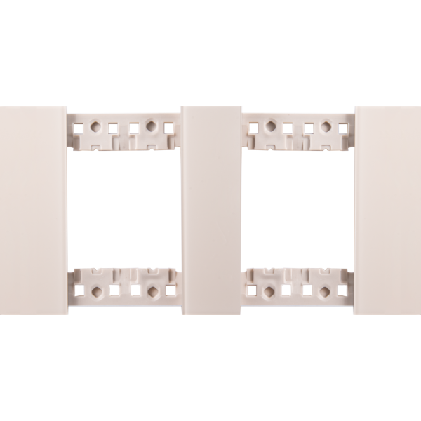 Декоративная рамка 2+2 модуля,  стекло матовое кашемир