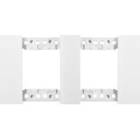 Декоративная рамка 2+2 модуля,  белое матовое стекло