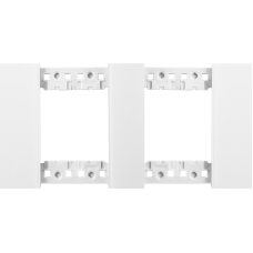 Декоративная рамка 2+2 модуля,  белое матовое стекло