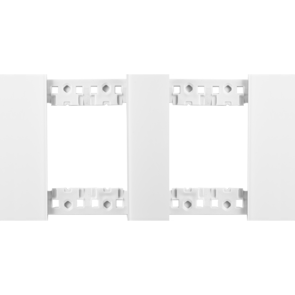 Декоративная рамка 2+2 модуля,  белое матовое стекло