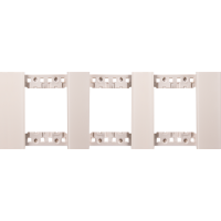 Декоративная рамка 2+2+2 модуля,  стекло матовое кашемир