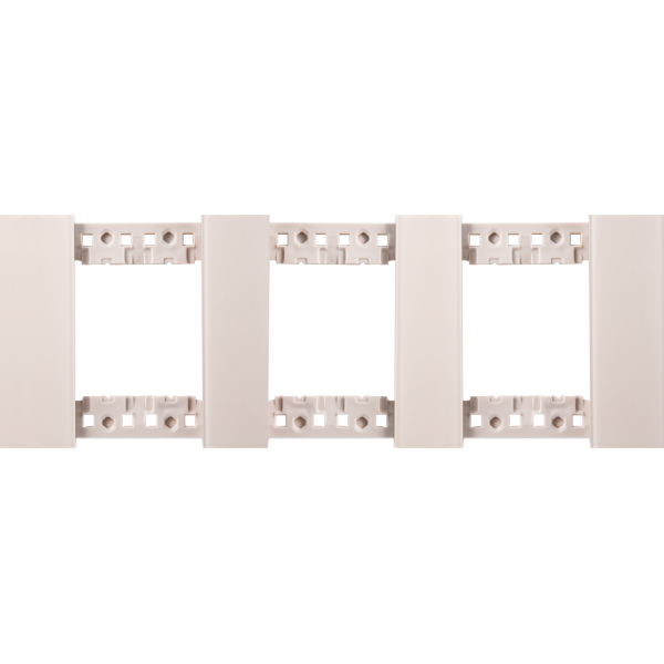 Декоративная рамка 2+2+2 модуля,  стекло матовое кашемир