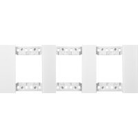 Декоративная рамка 2+2+2 модуля,  белое матовое стекло
