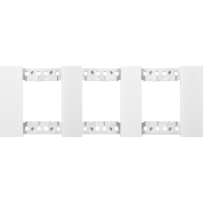 Декоративная рамка 2+2+2 модуля,  белое матовое стекло