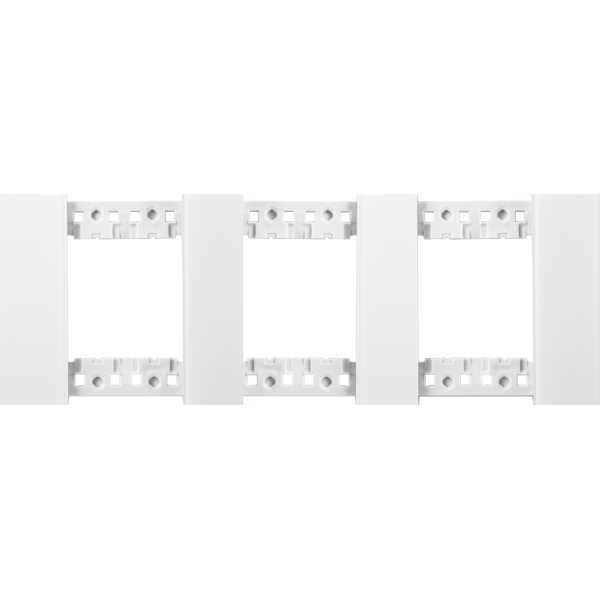 Декоративная рамка 2+2+2 модуля,  белое матовое стекло