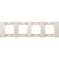 Декоративная рамка 2+2+2+2 модуля,  стекло матовое кашемир