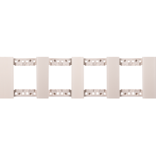 Декоративная рамка 2+2+2+2 модуля,  стекло матовое кашемир