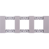 Декоративная рамка 2+2+2 модуля,  серое матовое стекло