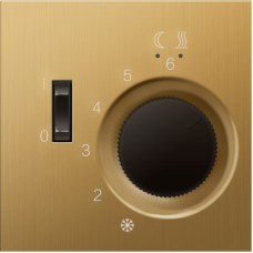 Накладка для регулятора тёплого пола DTEF231,  матовое золото,  серия R98 METAL