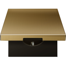 Накладка для розетки Schuko с заземлением,  с крышкой,  16A 250 В~,  матовое золото,  серия R98 METAL