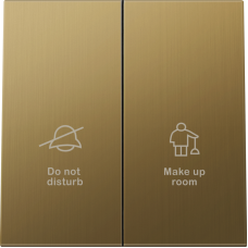 Клавиша 2-я с символами DND/MUR,  матовое золото,  серия R98 METAL