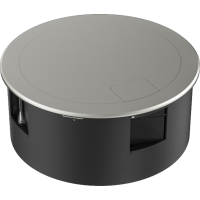 Лючок в пол 12 мод. (4 мод. 45х45 мм. + 4 мод. 22.5х45 мм.) круглый,  верт. установка,  металл