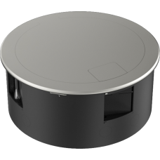 Лючок в пол 12 мод. (4 мод. 45х45 мм. + 4 мод. 22.5х45 мм.) круглый,  верт. установка,  металл