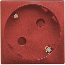 Розетка 2К+З нем.ст.,  45 гр.,  с з/ш,  крас. матовая (45х45мм),  серия (тип) DF6