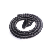 Пластиковый органайзер для кабеля,  диаметр 28мм,  длина 2м,  черный