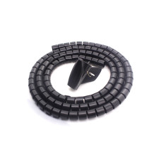 Пластиковый органайзер для кабеля,  диаметр 28мм,  длина 2м,  черный