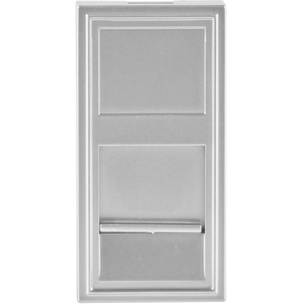 Розетка DEC RJ45 UTP кат.6,  1мод.,  алюм. матовая (22.5х45мм)