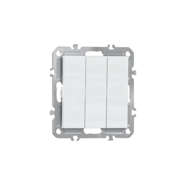 Выключатель 3-клавишный,  10 A 250 В,  глянцевый белый Donel A07