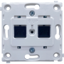 Механизм телефонной розетки RJ11 + RJ11 (двойная) cat.3/ClassE-4/4,  серия DA