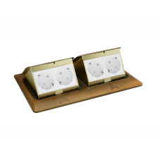 Выдвижной блок Snap 8 (4+4) мод. античная латунь (с уст. набором)