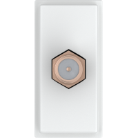 Розетка спутниковая,  TV-SAT  разъем F 1 модуль,  белый