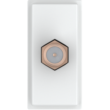 Розетка спутниковая,  TV-SAT  разъем F 1 модуль,  белый