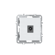 Розетка TV-SAT 1 Вых.:0-2400 МГц,  глянцевый белый Donel A07