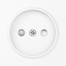 Накладка для розетки без заземления,  со шторками 16A 250 В~,  глянцевый белый,  серия A07