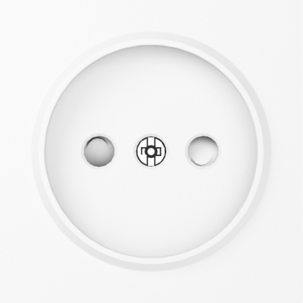 Накладка для розетки без заземления,  со шторками 16A 250 В~,  глянцевый белый,  серия A07
