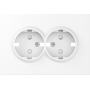Накладка для розетки 2-й с заземлением,  со шторками 16A 250 В~,  глянцевый белый,  серия A07
