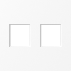 Накладка 2-я для розеток RJ45, TV, SAT,  глянцевый белый,  серия A07