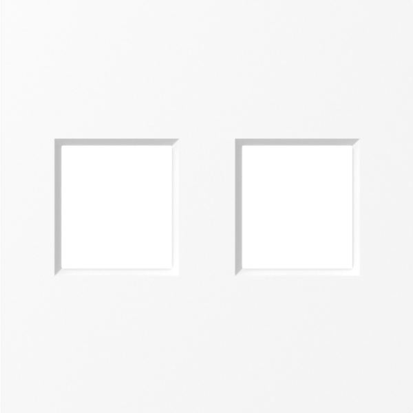 Накладка 2-я для розеток RJ45, TV, SAT,  глянцевый белый,  серия A07