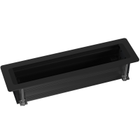 Настольный встраиваемый розеточный блок Static 10 мод. (5 мод. 45х45),  черный