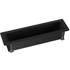 Настольный встраиваемый розеточный блок Static 10 мод. (5 мод. 45х45),  черный