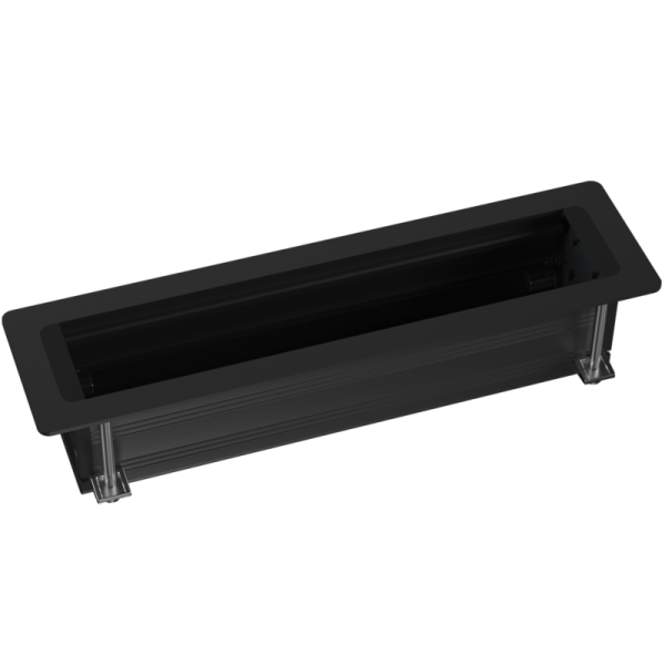 Настольный встраиваемый розеточный блок Static 10 мод. (5 мод. 45х45),  черный