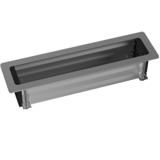 Настольный встраиваемый розеточный блок Static 10 мод. (5 мод. 45х45),  серебро