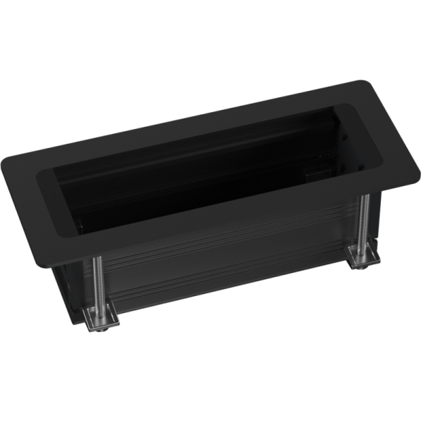 Настольный встраиваемый розеточный блок Static 6 мод. (3 мод. 45х45),  черный