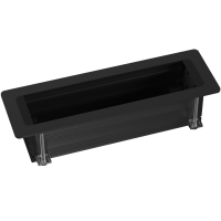 Настольный встраиваемый розеточный блок Static 8 мод. (4 мод. 45х45),  черный