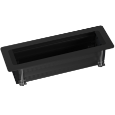 Настольный встраиваемый розеточный блок Static 8 мод. (4 мод. 45х45),  черный