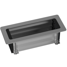 Настольный встраиваемый розеточный блок Static 6 мод. (3 мод. 45х45),  серебро