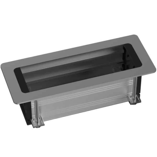 Настольный встраиваемый розеточный блок Static 6 мод. (3 мод. 45х45),  серебро