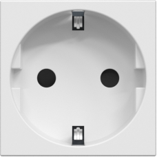 Розетка 2К+З нем.ст.,  в/заж.,  с з/ш,  бел. (45х45мм),  simple