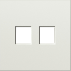 Накладка 2-я для розеток RJ45, TV, SAT,  шампань,  серия S08