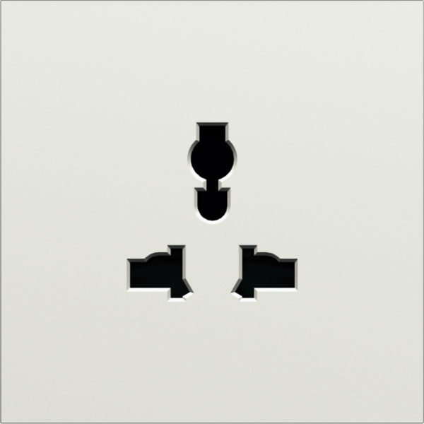 Накладка для  розетки мультистандарт,  со шторками 16A 250 В~,  шампань,  серия S08