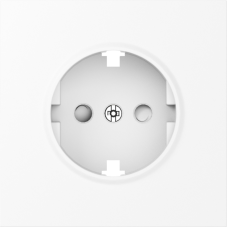 Накладка для розетки Schuko с заземлением,  со шторками 16A 250 В~,  глянцевый белый,  серия S08