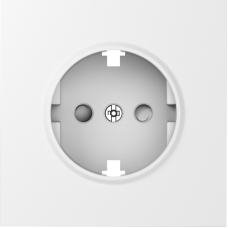 Накладка для розетки Schuko с заземлением,  со шторками 16A 250 В~,  матовый белый,  серия S08