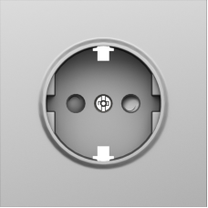 Накладка для розетки Schuko с заземлением,  со шторками 16A 250 В~,  сталь,  серия S08